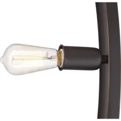 Franklin Iron Works Arcos Industrial Arc Floor Lamp 71" Tall Bronze Brown Metal Dimmable LED Decor For Living Room Reading Bedroom Office House Home -Famous Lighting Store GUEST 0089ead0 b0c1 45f8 9a2d 3788cbc72867