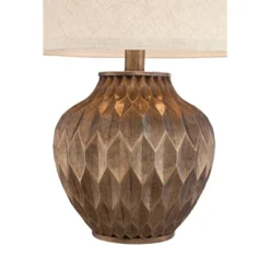 360 Lighting Accent Urn Table Lamp With USB Charging Port 22" High Warm Bronze Drum Shade For Living Room Desk Bedroom House -Famous Lighting Store GUEST 017a5588 b241 459f 9359 e33c40620938