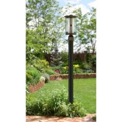 Franklin Iron Works Fallbrook Modern Industrial Post Light Bronze 15 3/4" Clear Frosted Double Glass For Exterior Barn Deck House Porch Yard Patio -Famous Lighting Store GUEST 017ded6f df36 484f a440 764ef2900178