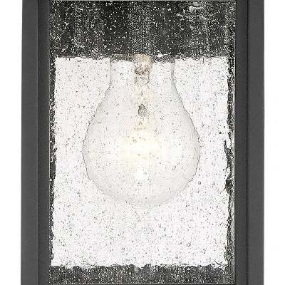 John Timberland Moray Bay Mission Outdoor Wall Light Fixture Black Motion Sensor Dusk To Dawn 11 1/2" Seedy Glass For Post Exterior Barn Deck House 2 John Timberland Moray Bay Mission Outdoor Wall Light Fixture Black Motion Sensor Dusk To Dawn 11 1/2" Seedy Glass For Post Exterior Barn Deck House - Image 2
