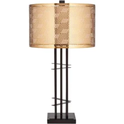 Possini Euro Design Deborah Modern Mid Century Table Lamp 30" Tall Black With USB Charging Port Gold Metal Double Drum Shades For Living Room Desk 14 Possini Euro Design Deborah Modern Mid Century Table Lamp 30" Tall Black With USB Charging Port Gold Metal Double Drum Shades For Living Room Desk -Famous Lighting Store GUEST 09d25b0f f17f 43b2 97c8 a4aad1682a8d