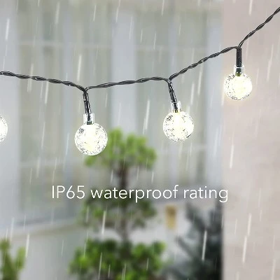 Dartwood 39 Ft Solar Crystal Ball String Lights - Solar Outdoor Lights - LED Light Bulbs For Your Home, Yard, Or Garden (4 Pack) 4 Dartwood 39 Ft Solar Crystal Ball String Lights - Solar Outdoor Lights - LED Light Bulbs For Your Home, Yard, Or Garden (4 Pack) - Image 4