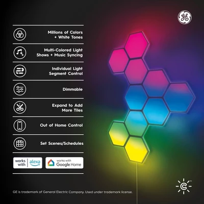GE Cync Dynamic Effect 10pk Novelty Tile Lights 1 GE Cync Dynamic Effect 10pk Novelty Tile Lights