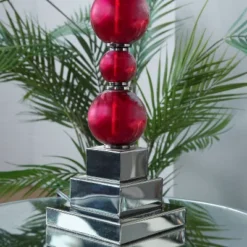 Glam Glass Table Lamp Set Of 2 Red - Olivia & May -Famous Lighting Store GUEST 0f22cbdf 8a24 4d85 902e 4b485723f0fd