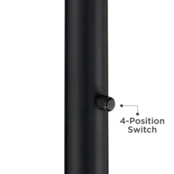 Possini Euro Design Modern Torchiere Floor Lamp Light Blaster LED 72.25" Tall Antique Brass And Matte Black Opal Glass For Living Room Bedroom -Famous Lighting Store GUEST 1158857a 5014 42b3 a238 8250ae5c8fa4