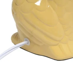 12.8" Contemporary Ceramic Owl Bedside Table Lamp With Matching Fabric Shade Yellow - Simple Designs -Famous Lighting Store GUEST 12529675 b7ff 4c53 aa17 a4aa0a44d826