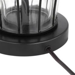 360 Lighting Hudson Rustic Accent Table Lamps 23" High Set Of 2 Bronze Clear Glass USB Charging Port Drum Shade For Bedroom Living Room Bedside Desk -Famous Lighting Store GUEST 14169110 ccfb 45bf 8bbc 7f8feba20fc4