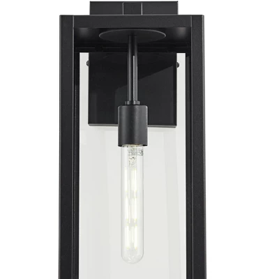 John Timberland Titan Modern Outdoor Wall Light Fixture Mystic Black 20" Clear Glass For Post Exterior Barn Deck House Porch Yard Patio Home Outside 3 John Timberland Titan Modern Outdoor Wall Light Fixture Mystic Black 20" Clear Glass For Post Exterior Barn Deck House Porch Yard Patio Home Outside - Image 3