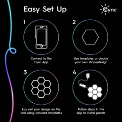 GE Cync Dynamic Effect 10pk Novelty Tile Lights 12 GE Cync Dynamic Effect 10pk Novelty Tile Lights -Famous Lighting Store GUEST 17b40f1c 20a3 4cac b8f6 fa1bc79d2111