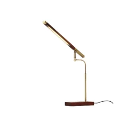 LED Barrett Desk Lamp Walnut/Brass (Includes LED Light Bulb) - Adesso -Famous Lighting Store GUEST 1aa2b6f7 e33a 40e5 9c80 0140f5c6bb56