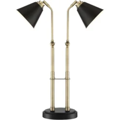 Possini Euro Design Sentry Modern Mid Century Desk Lamp 23" High Black Brass With USB Charging Port LED Adjustable Cone Shade For Bedroom Living Room 14 Possini Euro Design Sentry Modern Mid Century Desk Lamp 23" High Black Brass With USB Charging Port LED Adjustable Cone Shade For Bedroom Living Room -Famous Lighting Store GUEST 23a902e2 1768 4a21 b4e8 f727be00628c