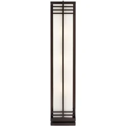 Possini Euro Design Modern Art Deco Floor Lamp Standing 60" Tall Espresso Wood Beige Linen Column Shade For Living Room Bedroom Office House Home -Famous Lighting Store GUEST 2555fe66 5250 4147 b8c0 8dc4d28e4856