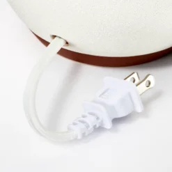 Ceramic Table Lamp With Gingham Print Pleated Shade White (Includes LED Light Bulb) - Threshold™ Designed With Studio McGee -Famous Lighting Store GUEST 27cadcf6 3a70 4c09 bf47 cd7e6352c324