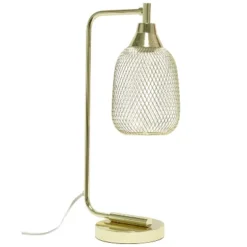 Industrial Mesh Desk Lamp Gold - Lalia Home -Famous Lighting Store GUEST 29bd1499 a6cd 4c1e bce9 09a35e76a485