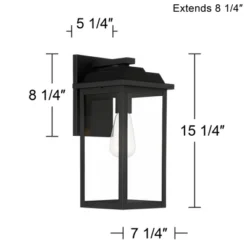 John Timberland Eastcrest Modern Outdoor Wall Light Fixture Textured Black 15 1/4" Clear Glass Panels For Post Exterior Barn Deck House Porch Yard 11 John Timberland Eastcrest Modern Outdoor Wall Light Fixture Textured Black 15 1/4" Clear Glass Panels For Post Exterior Barn Deck House Porch Yard -Famous Lighting Store GUEST 2ac91c06 1773 468c a7c0 47c82c7ec194