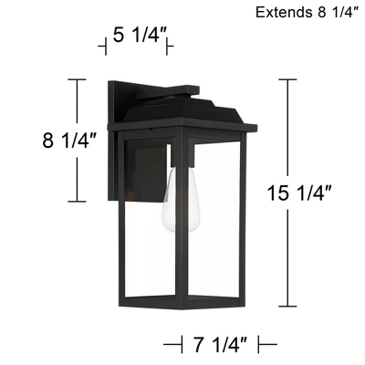 John Timberland Eastcrest Modern Outdoor Wall Light Fixture Textured Black 15 1/4" Clear Glass Panels For Post Exterior Barn Deck House Porch Yard 6 John Timberland Eastcrest Modern Outdoor Wall Light Fixture Textured Black 15 1/4" Clear Glass Panels For Post Exterior Barn Deck House Porch Yard - Image 6