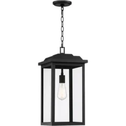John Timberland Eastcrest Modern Outdoor Hanging Light Textured Black 21 1/2" Clear Glass For Post Exterior Barn Deck House Porch Yard Patio Outside -Famous Lighting Store GUEST 2e4e525b aa1e 423f a34f a5a0d4b9d8cf