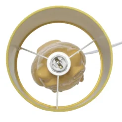 12.8" Contemporary Ceramic Owl Bedside Table Lamp With Matching Fabric Shade Yellow - Simple Designs -Famous Lighting Store GUEST 2f15db96 c3e7 4e71 a07d 59a570e63a38