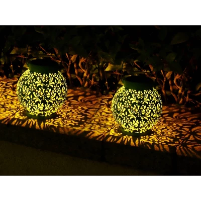 2pk Round Decorative Outdoor Lanterns Green - Techko Maid 6 2pk Round Decorative Outdoor Lanterns Green - Techko Maid - Image 6