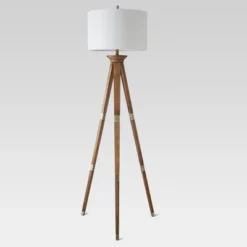 Oak Wood Tripod Floor Lamp Dark Brown - Threshold™ -Famous Lighting Store GUEST 35d9bf1b 7636 4291 92cf a74dbbfc9517