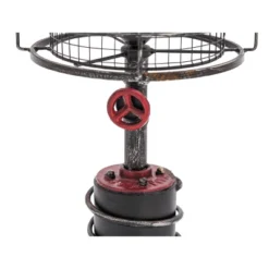 10" X 21" Industrial Accent Lamp With Iron Wire Cage Shade Red/Black - Olivia & May -Famous Lighting Store GUEST 36388684 7dc9 4004 a4ba b401d0c9ff7b