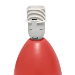 9.45" Petite Ceramic Oblong Bedside Table Desk Lamp With Matching Tapered Drum Shade Orange - Creekwood Home -Famous Lighting Store GUEST 3b80a16c 9db9 44d3 81c2 37fa469ee808