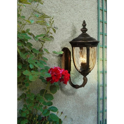 John Timberland Bellagio Vintage Rustic Outdoor Wall Light Fixture Veranda Bronze Upbridge 21" Hammered Glass Sconce For Post Exterior Barn Deck House 8 John Timberland Bellagio Vintage Rustic Outdoor Wall Light Fixture Veranda Bronze Upbridge 21" Hammered Glass Sconce For Post Exterior Barn Deck House - Image 8