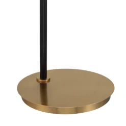 Possini Euro Design Sausalito Mid Century Modern Downbridge Floor Lamp 67" Tall Warm Gold Black Metal Linen Cylinder Shade For Living Room Reading -Famous Lighting Store GUEST 4436b0bc bc72 4a0e 9d5f cb43d840c5dc