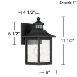John Timberland Moray Bay Mission Outdoor Wall Light Fixture Black Motion Sensor Dusk To Dawn 11 1/2" Seedy Glass For Post Exterior Barn Deck House 13 John Timberland Moray Bay Mission Outdoor Wall Light Fixture Black Motion Sensor Dusk To Dawn 11 1/2" Seedy Glass For Post Exterior Barn Deck House -Famous Lighting Store GUEST 4aa47e11 fc58 441c 8bb7 ec58b46cef69