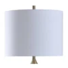 Gemma Moon Glow/Soft Glow Night Light With Fabric Shade White - StyleCraft