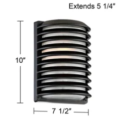 John Timberland Modern Industrial Outdoor Wall Light Fixture Black Grid 10" Frosted Glass For Post Exterior Barn Deck House Porch Yard Posts Patio -Famous Lighting Store GUEST 50d9cbe3 5a4a 4008 bfe1 3f0852beed6b