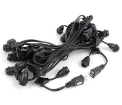 Novelty Lights Globe Outdoor String Lights With 25 Suspended Sockets Suspended Black Wire 25 Feet -Famous Lighting Store GUEST 510b37ed 928f 429f bb6c 46e341cbc421