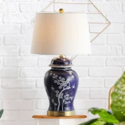 29.5" Ceramic Gracie Ginger Jar Table Lamp (Includes LED Light Bulb) Blue - JONATHAN Y 7 29.5" Ceramic Gracie Ginger Jar Table Lamp (Includes LED Light Bulb) Blue - JONATHAN Y -Famous Lighting Store GUEST 51de737d 600e 4ba9 9969 9d085ee74fd8