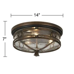 John Timberland Beverly Drive Rustic Flush Mount Outdoor Ceiling Light Bronze 7" Clear Seedy Glass For Post Exterior Barn Deck House Porch Yard Patio 11 John Timberland Beverly Drive Rustic Flush Mount Outdoor Ceiling Light Bronze 7" Clear Seedy Glass For Post Exterior Barn Deck House Porch Yard Patio -Famous Lighting Store GUEST 538b1e1e f388 4a51 ad69 b1c007a4cdce