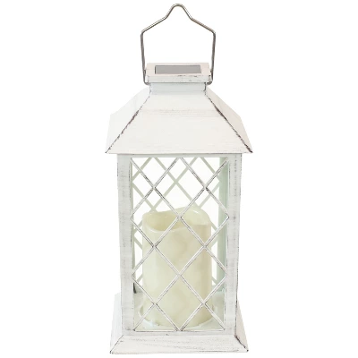 Sunnydaze Decor Sunnydaze Outdoor Concord Hanging Tabletop Solar LED Rustic Farmhouse Decorative Candle Lantern - 11" 8 Sunnydaze Decor Sunnydaze Outdoor Concord Hanging Tabletop Solar LED Rustic Farmhouse Decorative Candle Lantern - 11" - Image 8