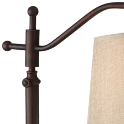 Regency Hill Downbridge Style Desk Table Lamp Adjustable Height 30.5" Tall Bronze Metal Tan Linen Look Shade For Living Room Bedroom Office -Famous Lighting Store GUEST 56615abd 3bad 4ade aa50 29a15851b97a