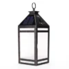 Solar Portable Hanging Outdoor Lantern Black - Techko Maid