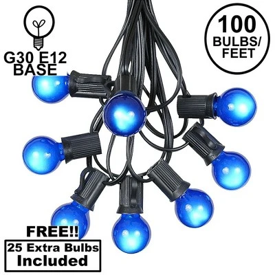 Novelty Lights 100 Feet G30 Globe Outdoor Patio String Lights, Black Wire 7 Novelty Lights 100 Feet G30 Globe Outdoor Patio String Lights, Black Wire - Image 7