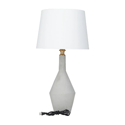 Modern Cement Table Lamp White - Olivia & May 3 Modern Cement Table Lamp White - Olivia & May - Image 3