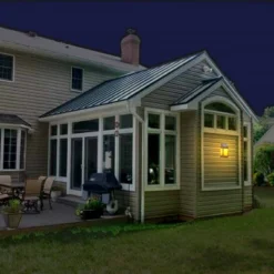 Solar LED Outdoor Wall Lantern With Flame - Techko Maid -Famous Lighting Store GUEST 5c439282 83fd 416e 8f1a 9c5c358a1dae