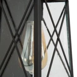 12.5" Metal/Glass "X" Outdoor Wall Lamp Black - LNC -Famous Lighting Store GUEST 5e05a70b dd61 4a18 bcaf 3848ad7b3028