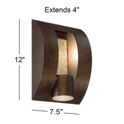 Franklin Iron Works Modern Outdoor Wall Light 12 Inch Exterior Bronze Fixture Downlight For House Patio Porch Deck -Famous Lighting Store GUEST 5f6e487c 253b 4550 a37a fee6a1647f56