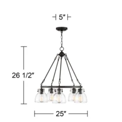 Possini Euro Design Bellis Bronze Wagon Wheel Pendant Chandelier 25" Wide Modern Clear Glass 5-Light Fixture For Dining Room House Kitchen Island Home 14 Possini Euro Design Bellis Bronze Wagon Wheel Pendant Chandelier 25" Wide Modern Clear Glass 5-Light Fixture For Dining Room House Kitchen Island Home -Famous Lighting Store GUEST 618dbfc5 4583 4867 8ae1 6096256d5a37