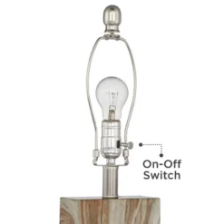 360 Lighting Connie Modern Table Lamps Set Of 2 25" High Brown Faux Marble With USB Charging Port White Rectangular Shade For Living Room Office Desk -Famous Lighting Store GUEST 68bb5a85 57ae 44b3 b75d c5dab0a1f3ac