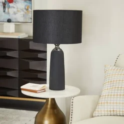 Modern Cement Table Lamp Brown - Olivia & May
