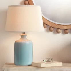 Milk Jug Table Lamp With Tapered Shade Blue - Splendor Home -Famous Lighting Store GUEST 6ba0e9b5 59b5 4c6f b9a2 1f7e4602a310