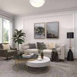 Metal Buffet Lamp With Drum Shade Black - Olivia & May -Famous Lighting Store GUEST 6bff50ac da71 4b20 bc86 b790db46d15d