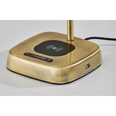 Radley Charge Desk Lamp With Smart Switch Antique Brass (Includes LED Light Bulb) - Adesso 5 Radley Charge Desk Lamp With Smart Switch Antique Brass (Includes LED Light Bulb) - Adesso - Image 5