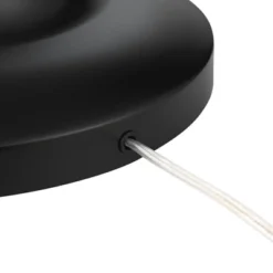 Possini Euro Design Roxie Modern Floor Lamp With Riser 65 1/2" Tall Brass Black Metal Sheer Linen Double Drum Shade For Living Room Bedroom Office -Famous Lighting Store GUEST 6f4d468b a837 4659 9458 8818d6529925