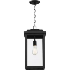 John Timberland Eastcrest Modern Outdoor Hanging Light Textured Black 21 1/2" Clear Glass For Post Exterior Barn Deck House Porch Yard Patio Outside -Famous Lighting Store GUEST 73bae5fa 0c68 431b 8ad1 c9f9d2ac0124